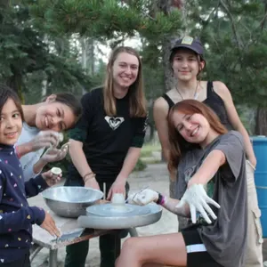 Team challenges at camp